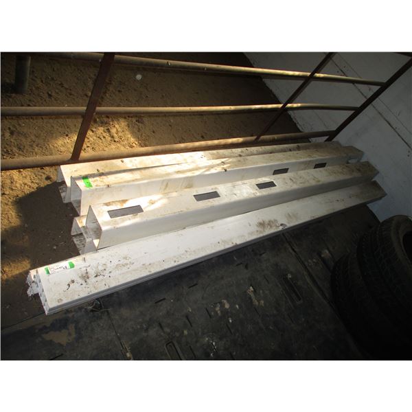 (2 Sets) Poly Horse Jumps (Few Holes in Cross Boards) 94" Boards, 7' Posts
