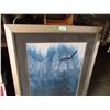 Image 2 : Bald Eagle Print (36"x44.5") Glass Has Crack in Top Left Corner - Gerald Wall Art
