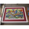 Image 2 : (2) Prints - Sunrise City, Red Boat(Largest 22"x34.5")