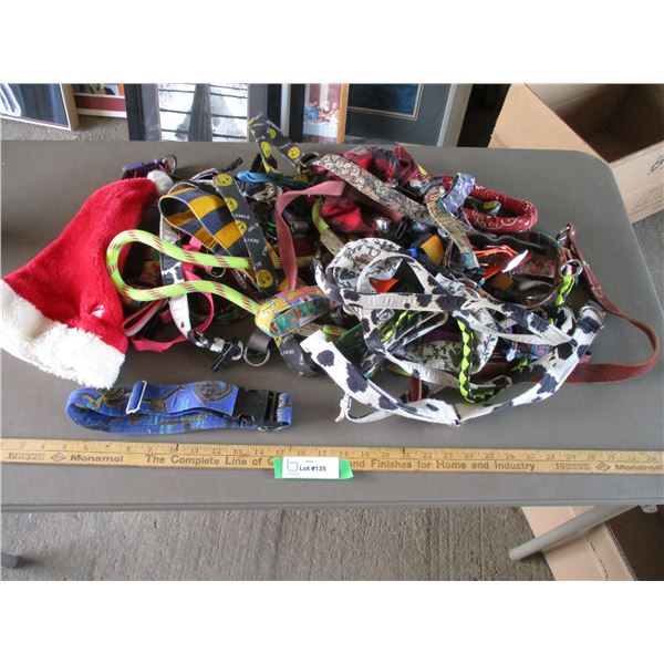 (44 pcs) Various Dog Collars & Leashes