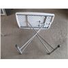 Image 4 : 18"x30" Adjustable Height Folding Plastic Top Table ( Top Has Hole)