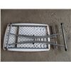 Image 5 : 18"x30" Adjustable Height Folding Plastic Top Table ( Top Has Hole)