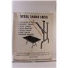 Image 1 : Steel Table Legs (Brown Enamel) - 25 x 28.5" - New in Box