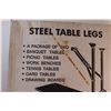 Image 2 : Steel Table Legs (Brown Enamel) - 25 x 28.5" - New in Box