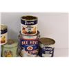 Image 3 : (6) Tin Containers: Devon, Bee Hive, Lady in Flower Garden