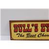 Image 2 : Bull's Eye Tobacco Metal Sign - 19.5" x 5"