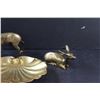Image 2 : (4) Brass Figurines: Deer, Seashell, Bird