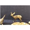 Image 3 : (4) Brass Figurines: Deer, Seashell, Bird