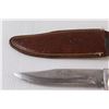 Image 2 : Stainless Steel Hunting Knife in Leather Sheath