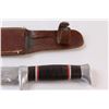 Image 3 : Stainless Steel Hunting Knife in Leather Sheath