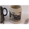 Image 3 : (2) Beer Steins (Empire & Heidelberg), Bottle Opener, Cat Laser, Misc.