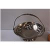 Image 4 : Pewter Serving Bowl Trays & Copper Plated Cream and Sugar Set w/Serving Tray, Curling Rock Storage T