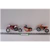 Image 1 : (3) Model Dirt Bikes & Chopper - Approx 1:43 Scale