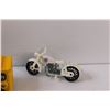 Image 2 : (3) Model Ninja Bike, Bobcat Toy, White Antique Motorcycle