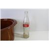 Image 4 : Crock Pot Insert Pot - Cork Pot Holder - Coke Bottle - Rope Covered Wine Bottle - (2) Glass Plates (