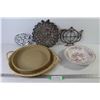 (3) Trivets - Pampered Chef Stoneware BakingDish - Woven Basket w/Handles - Cairo Ceramic Bowl