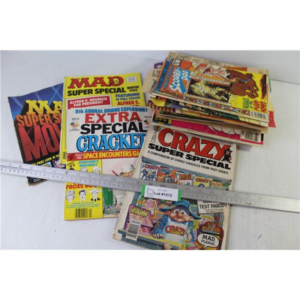 Mad Magazines - Cracked & Crazy Mags - Comics - Marvel - Golden Key - Harvey World - Richie Rich - C