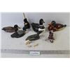 Image 1 : Loon Coin Bank - Duck & Loon Ornaments - (3) Carved Elephants - Man on Phone Ornament
