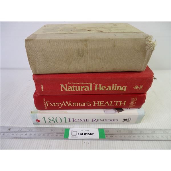 (4) Books- (2) on Natural Healing, Home Remedies and Complete Book of the Garden