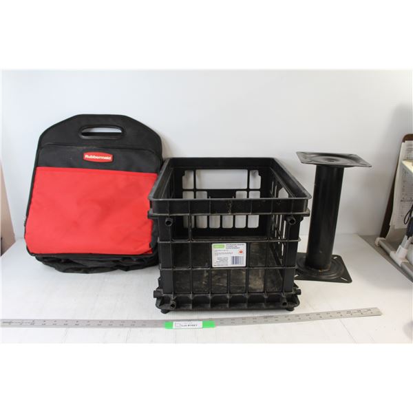 Rubbermaid Divided Folding Box, Crate, Stand