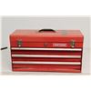 Image 1 : Craftsman Red Toolbox with Assorted Sockets, Wrenches, Screwdrivers, - 21" x 9" x 12" Bottom Drawer 