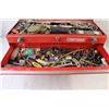 Image 4 : Craftsman Red Toolbox with Assorted Sockets, Wrenches, Screwdrivers, - 21" x 9" x 12" Bottom Drawer 