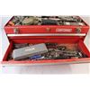 Image 5 : Craftsman Red Toolbox with Assorted Sockets, Wrenches, Screwdrivers, - 21" x 9" x 12" Bottom Drawer 