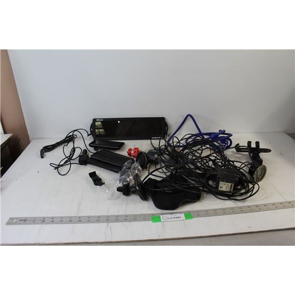 Phone Mounts, Review Mirror Dash Camera, Power Sports Charger, Assorted Cords