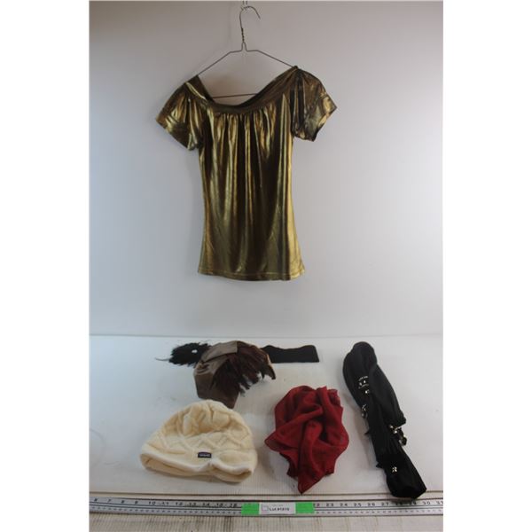 Patagonia Toque, Vintage Headwear, Youth Shirt - Size XXS and (3) Scarfs