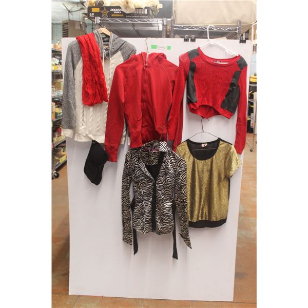 (2) Bunny Hugs, Top, (2) Shirts, Breast Holder and Scarf