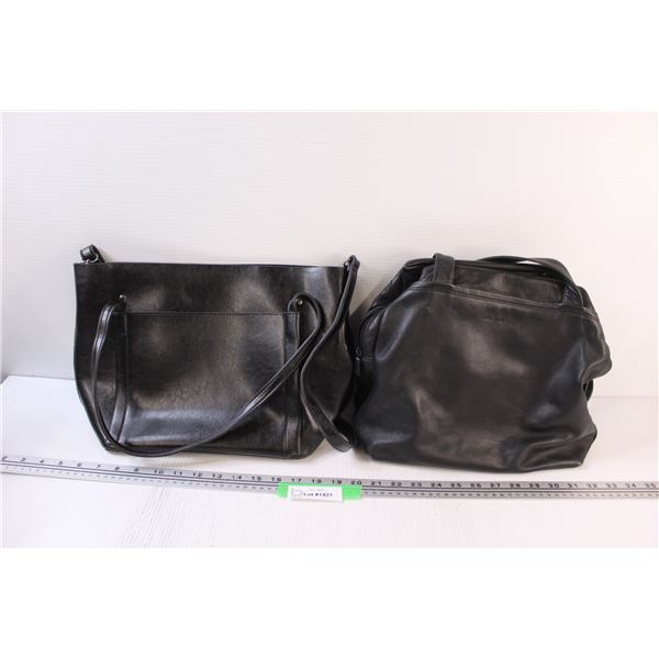 (2) Black Ladies Purses (One Derek Alexander Not Authenticated)