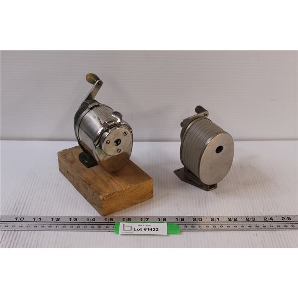 (2) Vintage Pencil Sharpeners - Works, Tested