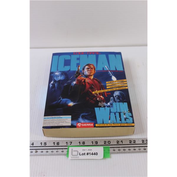 Vintage Sierra "Code Name: Ice Man" Floppy Disc Computer Game Set (Missing one Floppy disc, Consigne