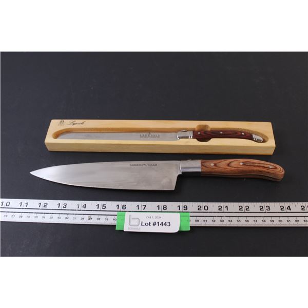 (2) Laguiole Knives (Chef & Bread Knives)