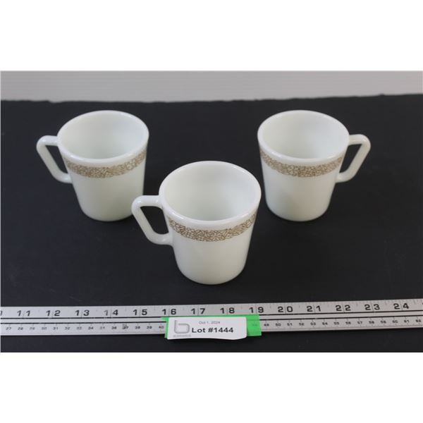 (3) PYREX Coffee Mugs - Vintage
