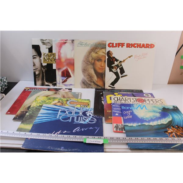 (12) Records: Oliva Newton-John, Cliff Richard, Boney M, The Tramps, Disco Fever. Misc.