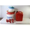 Image 1 : 2 Gallon Plastic Gas Can - Pails & Buckets - Plastic Containers