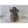 Image 2 : Pottery Style Honey Jar - Vintage Ceramic Sailboat Bookends