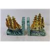 Image 4 : Pottery Style Honey Jar - Vintage Ceramic Sailboat Bookends
