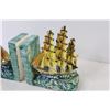 Image 5 : Pottery Style Honey Jar - Vintage Ceramic Sailboat Bookends