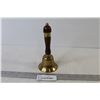 Image 1 : Vintage Brass School Bell w/Wooden Handle