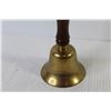 Image 2 : Vintage Brass School Bell w/Wooden Handle