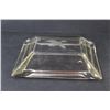 Image 2 : Vintage Heavy Clear Glass Ashtray (chip on inside edge - duck in flight etched on bottom)