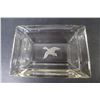 Image 5 : Vintage Heavy Clear Glass Ashtray (chip on inside edge - duck in flight etched on bottom)