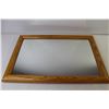 Image 2 : Vintage High Quality Mirror - Solid Oak Frame (16 1/2" x 24 1/2" - good condition)