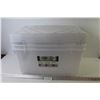 Image 1 : (3) Insta View Clear Totes w/Lids & Handle Locks (44 quart Cap. 21"L x 15"W x 11"H)
