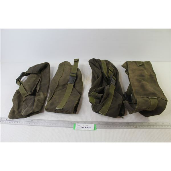 (4) Canadian Ammo/Pack Pouches w/Clips