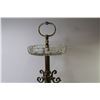 Image 4 : *Crystal Ashtray on Ornate Brass Stand (decent shape - 27 1/2"h)