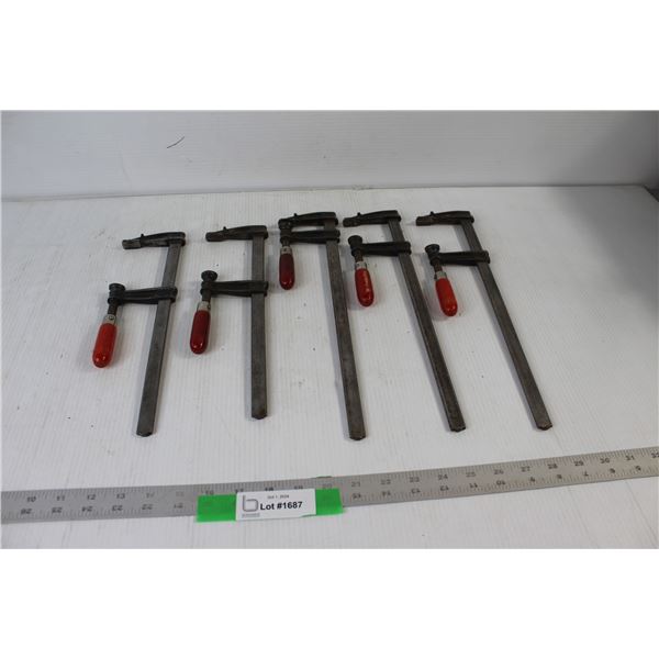 (5) Bar Clamps - All measure about 12"-14"