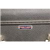 Image 2 : Vintage Tri Taper "American Tourist" Hardshell Suitcase - 25" x 8" x 20" - w/ Travel Hangers and Mis